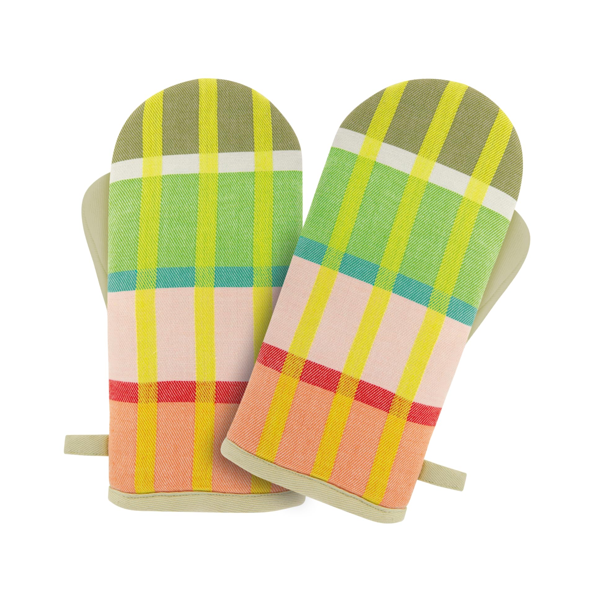 REMEMBER Ofenhandschuhe Nr. 4, 2er Set, 14 x 29 cm, Baumwolle/Polyester – Hitzebeständige Ofenhandschuhe aus Baumwolle im Design Set, Küchenhandschuhe (Nr. 6)
