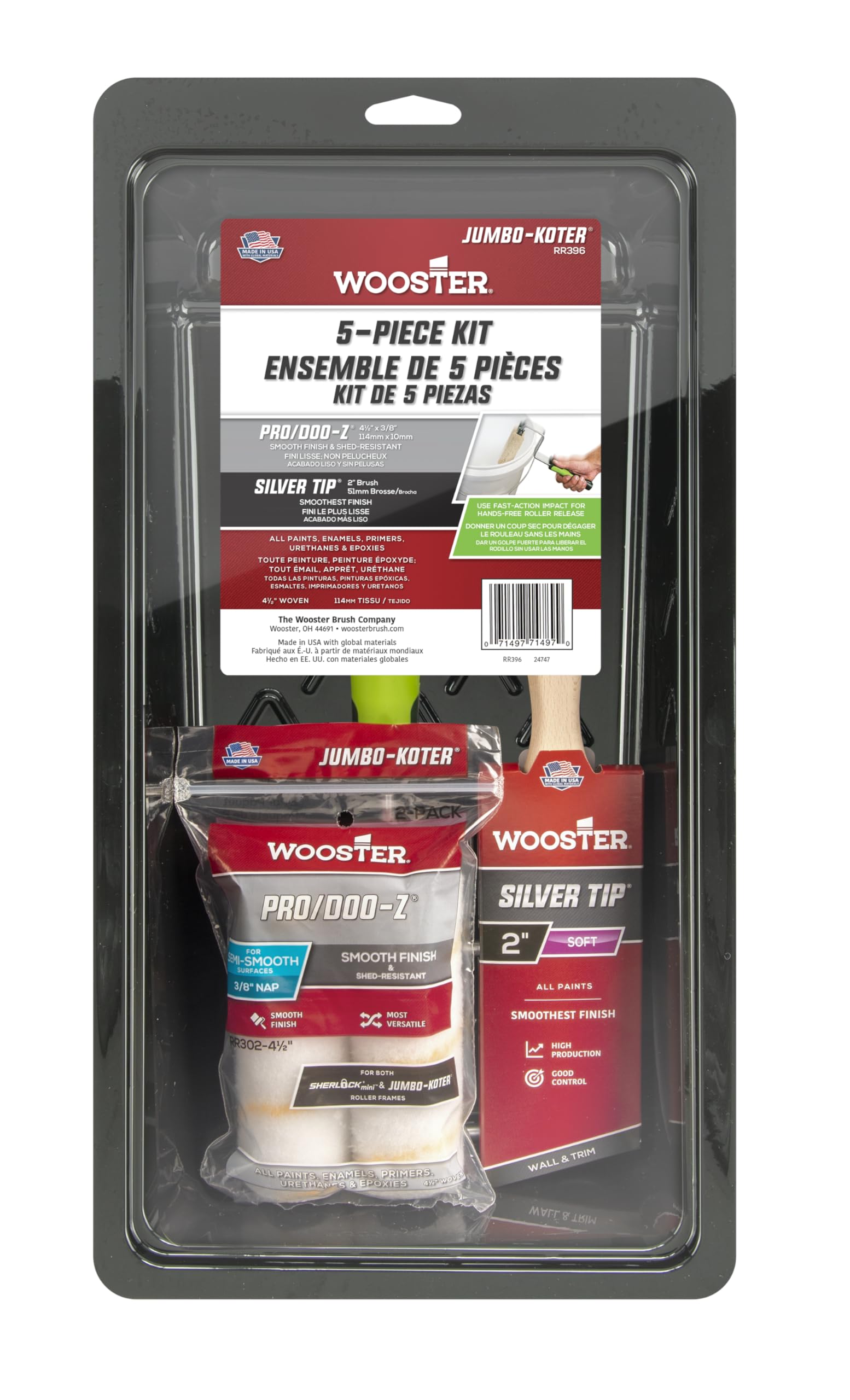 Lot De 12 Plateaux à Peinture Wooster Jumbo-Koter 11.4cm - 1.27L - Plastique PET Résistant