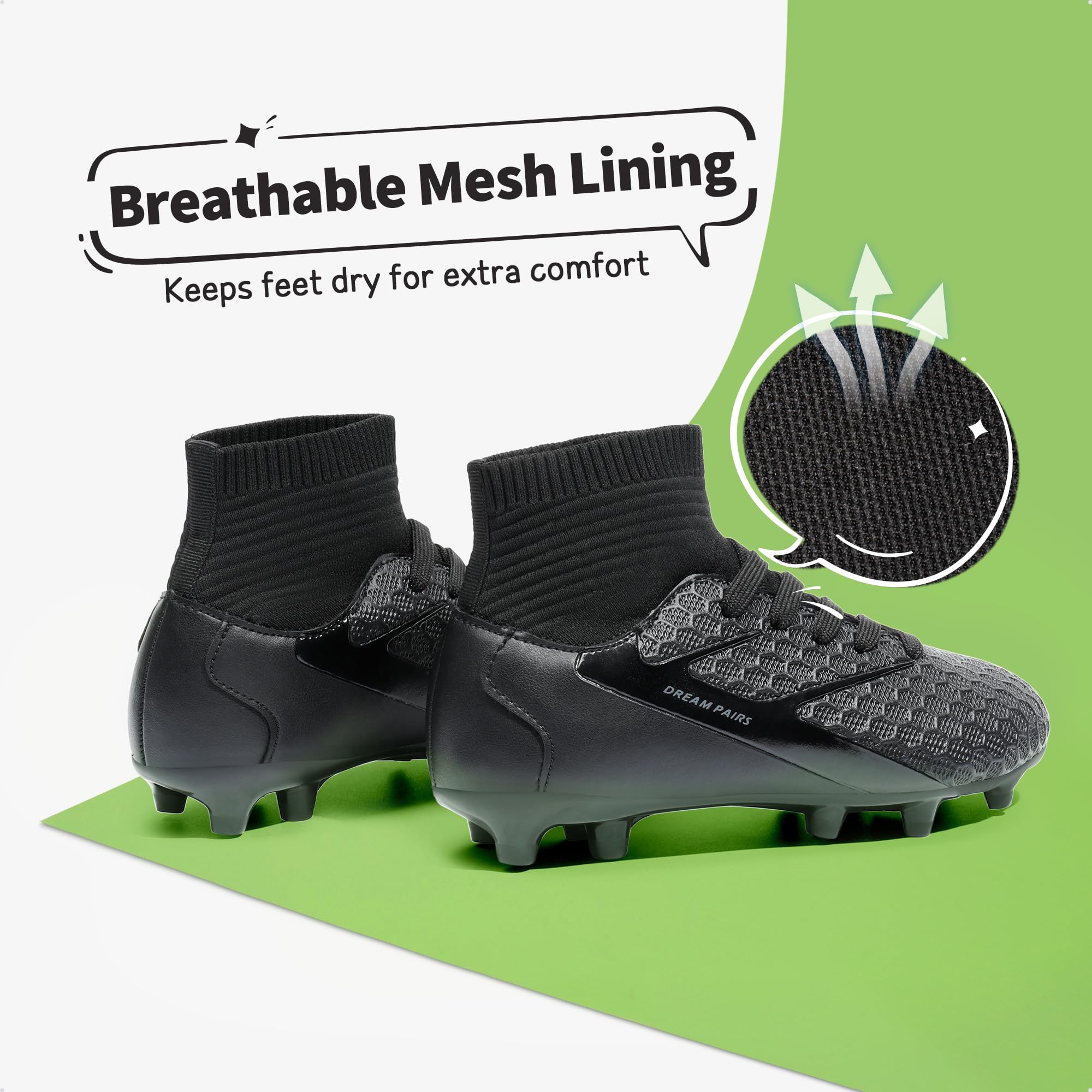 DREAM PAIRS Kids Scarpe da Calcio Ragazzi All'aperto Sportivo Teenager Scarpe da Calcetto