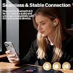 Monster N-Lite 217 Wireless Earbuds, Immersive Stereo Sound, Bluetooth 6.0 in-Ear Headphones, Built-in Smart Noise Cancelling Mic for Clear Calls, Comfortable Fit, 32H Playtime, IPX6 Waterproof, Black
