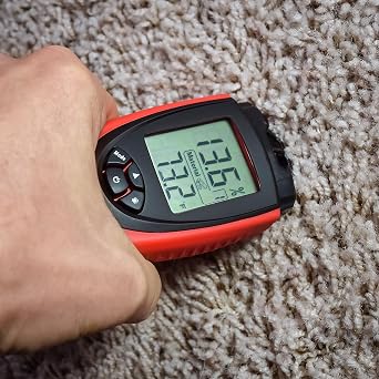 eH710T Moisture Meter by ennoLogic Digital LCD Pin Type with 7 Material Settings for Wood, Cement, Mortar, Brick, Drywall, Carpet Backlight, Hold, Max/Min, Air Temperature, and Holster