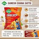 Ganesh Chana Sattu 500 gm high protein fibre 100% natural gluten free chana sattu roasted gram powder gallery image
