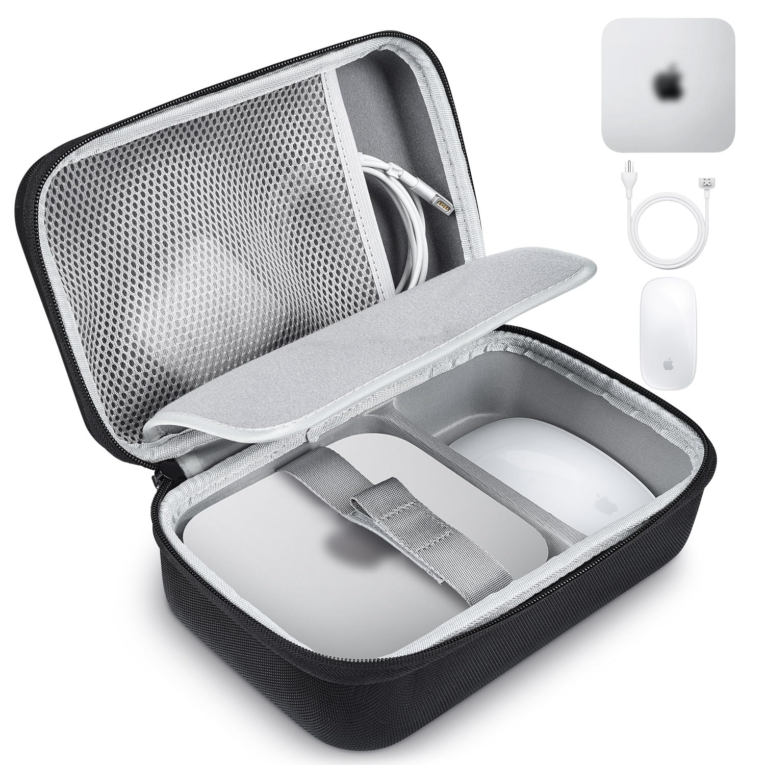 Hard Travel Case Compatible with Apple 2024 Mac mini M4/M4 Pro Desktop Computer Bag, 2024 Mac mini M4 / 2024 Mac M4 Pro Protective Carrying Case Protector, Black