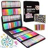 160 Pack Gel Pens for Adult Coloring Book, 80 Colors Gel Pens Colored with 80 Rifills, Glitter Gel Pens for Artists Drawing & Painting