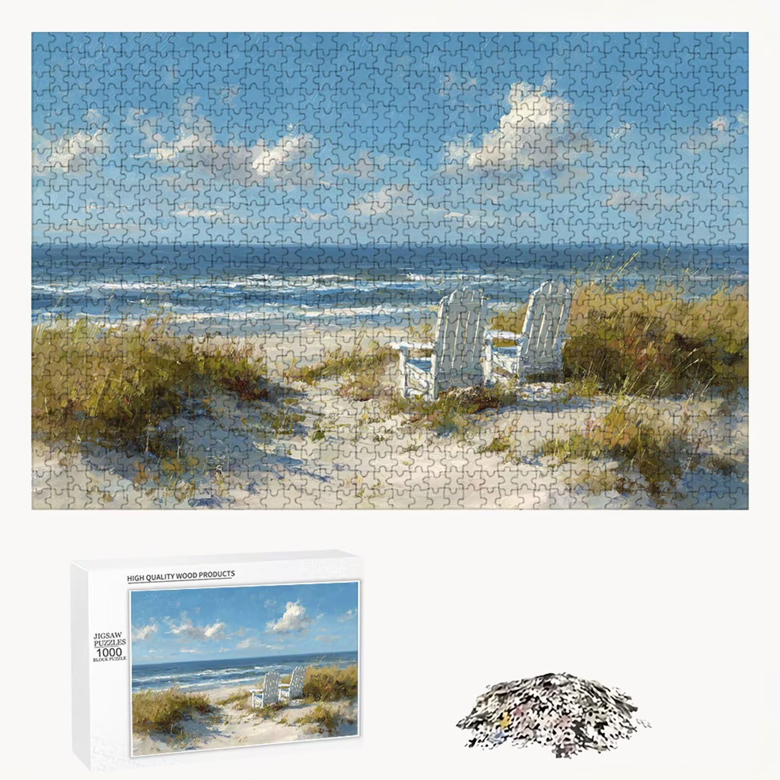 Puzzle Adulti - Oceano & Paesaggio - 2000 Pezzi Fabbricazione in Legno Robusto - Decorazione Murale con Poster - Prodotto Riservato ad Adulti e 14 Anni in Su (75x105cm) P3#435