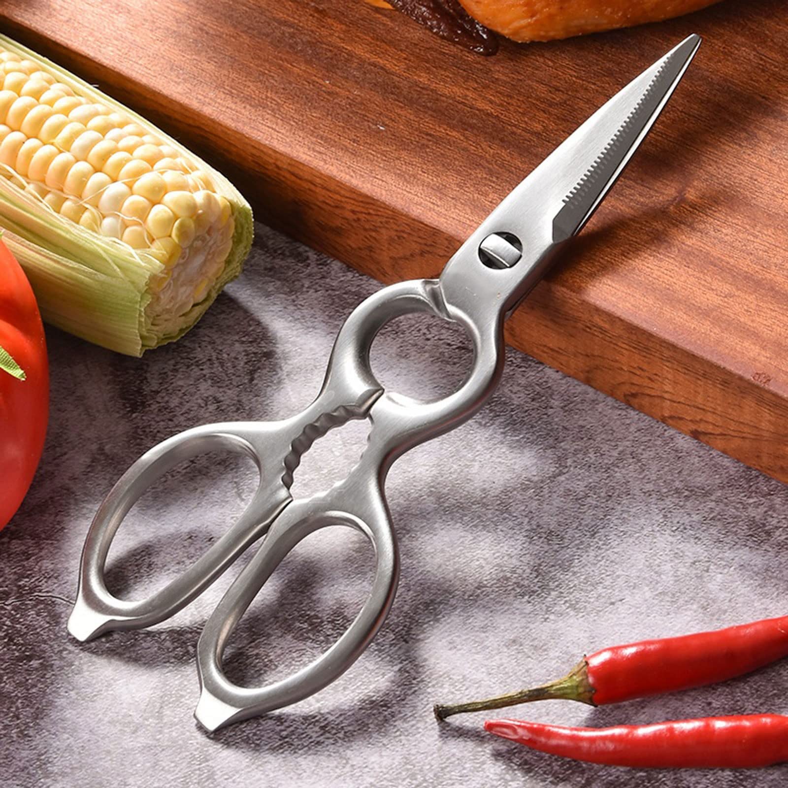 Forbici da cucina Forbici da cucina Forbici per la casa in acciaio inossidabile Forbici per ossa di pollo con noci Forbici per verdure Forbici rimovibili
