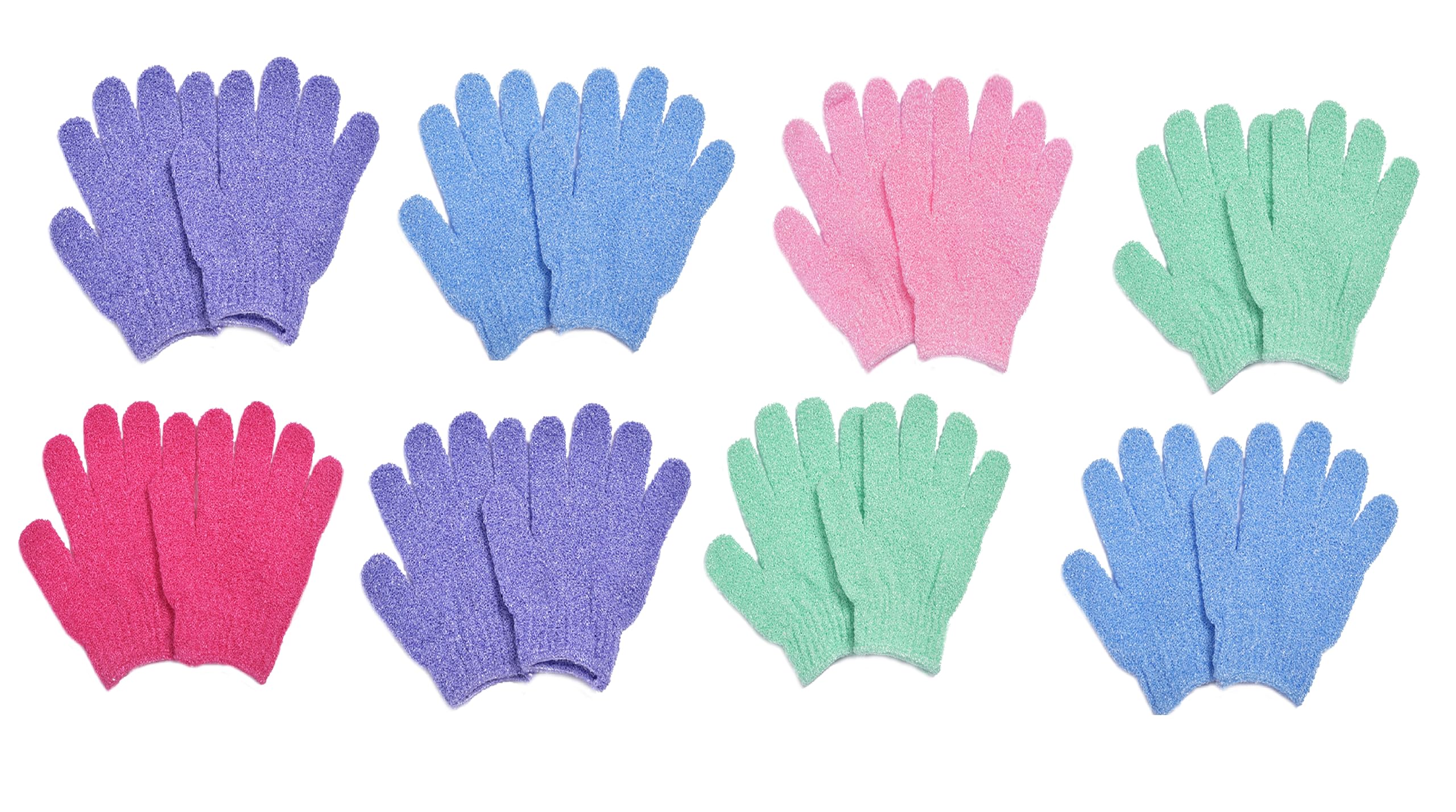 MobFest® Exfoliating Bath Gloves Tan Removal | Remove Dead Skin And Dirt | Deep Clean Exfoliating Glove - Multicolor (8)
