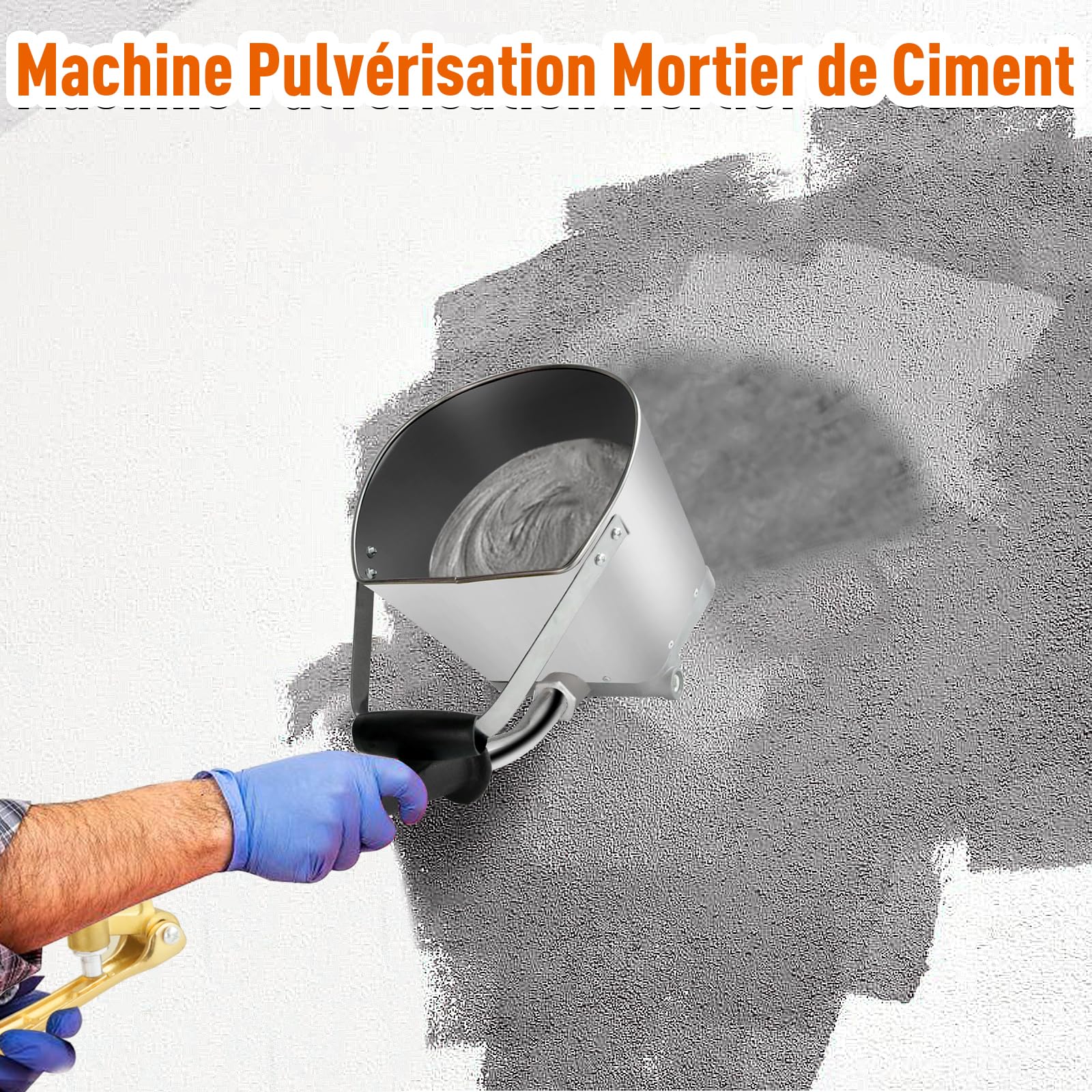 Pistolas de mortero de cemento, pulverizador de mortero, pistola de pulverización máquina de yeso, 4L para el chorreado de cemento grueso y fino, revestimiento de yeso de hormigón