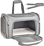 Henkelion Cat Carriers Dog Carrier Pet Carrier for Small Medium Cats Dogs Puppies up to 15 Lbs, TSA Airline Approved Small Dog Carrier Soft Sided, Collapsible Waterproof Travel Puppy Carrier - Grey