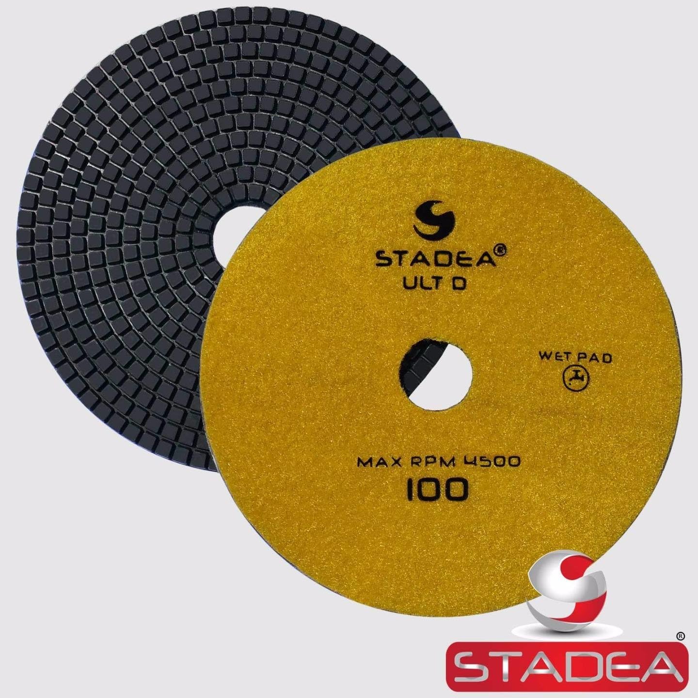 Stadea PPW155X Granite Polishing Pads 7" Diamond Pad 400 Grit For Granite Quartz Stones Polish