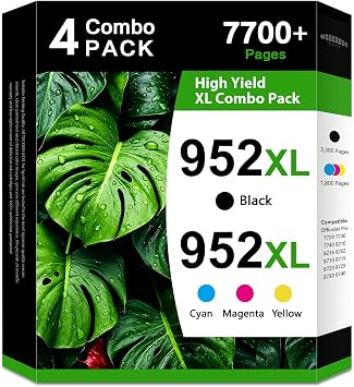 952XL Ink Cartridges Combo Pack High Yield Replacement for HP 952XL 952 Ink