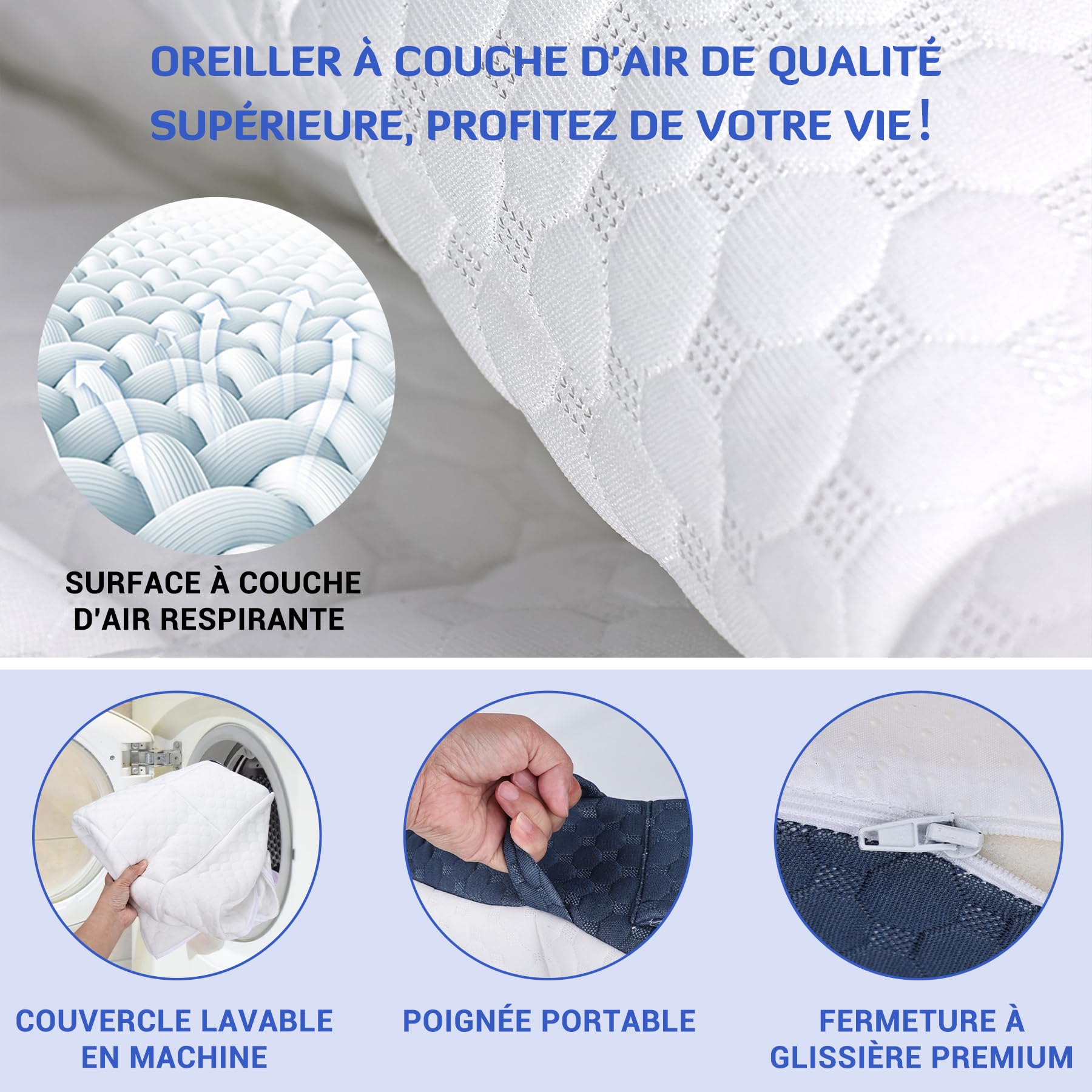 INFANZIA Cojín reclinado para cama, Almohada Triangular Ergonómica con memoria de forma para apnea del sueño, cojín de esquina, ronquidos, reflujo ácido, leer, piernas elevadas de 21 cm