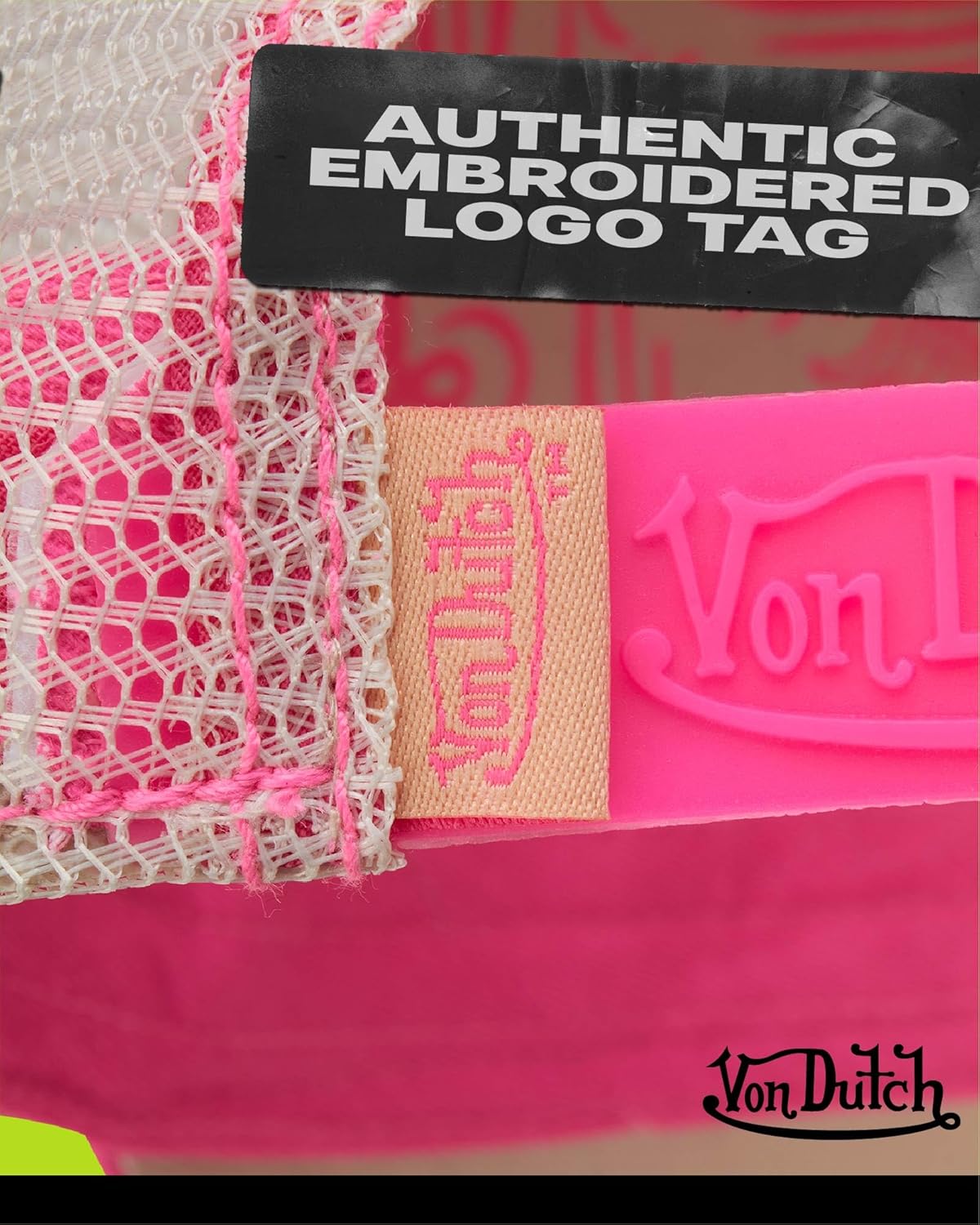 Von Dutch Unisex Trucker Hat - Curved Bill Mesh Back Retro Classic Colorblock Snapback Baseball Cap for Men and Women - Image 5