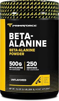 Primaforce Beta Alanine Powder 500 Grams 1.1lbs Unflavored - Pre Workout and Post Workout Supplement