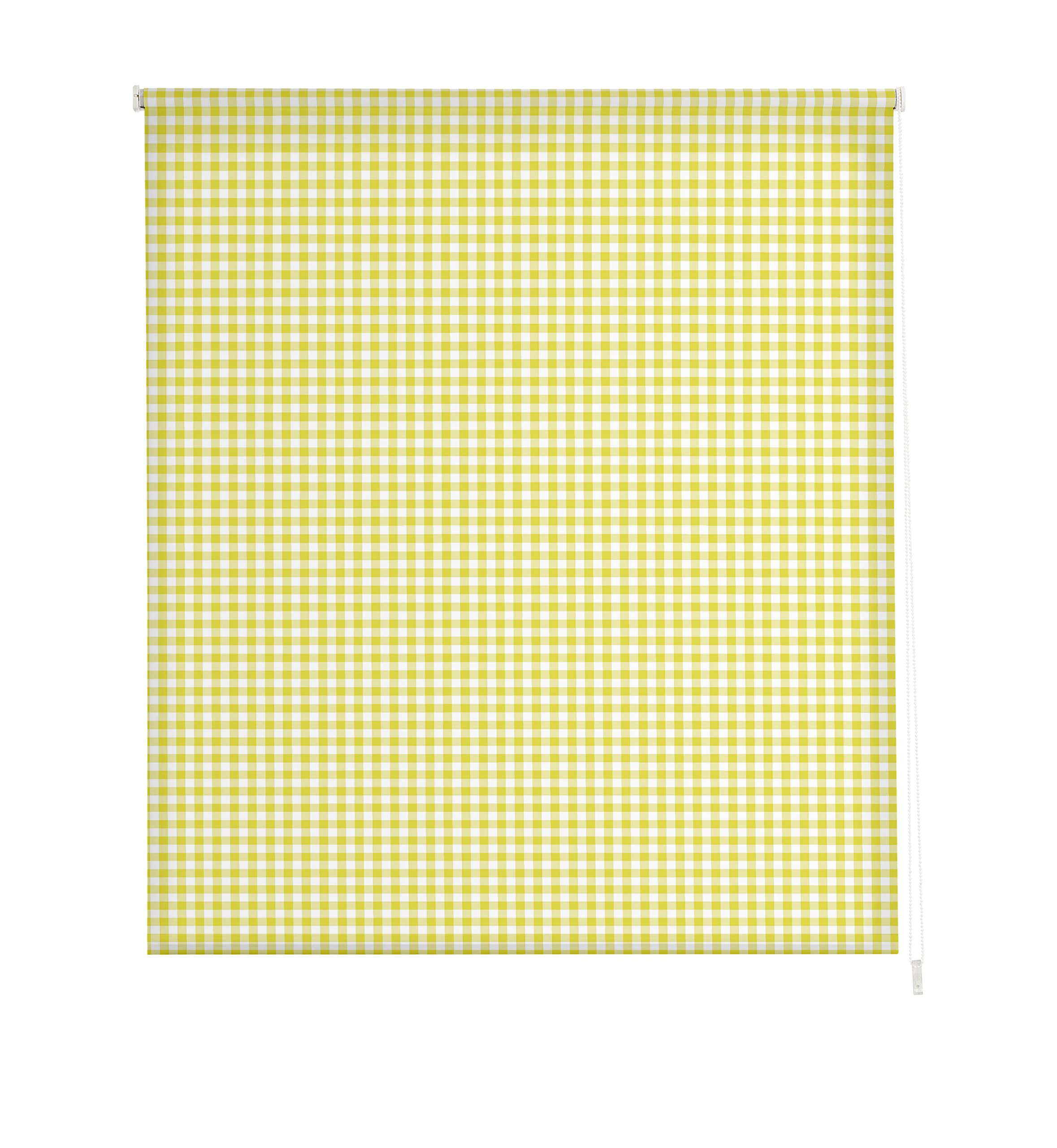 Estoralis Kitchen | Roller Blind Modern Design | Translucent Digital Print | Vichy-2 Model | Yellow | 110 x 180 cm (W x H) Fabric Size 107 x 175 cm | Blinds for Windows and Doors