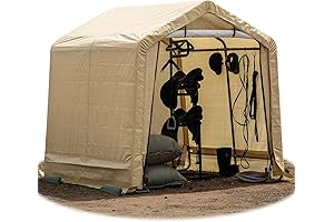 Large 8x8ft Canvas Storage Outdoor Portable Shed