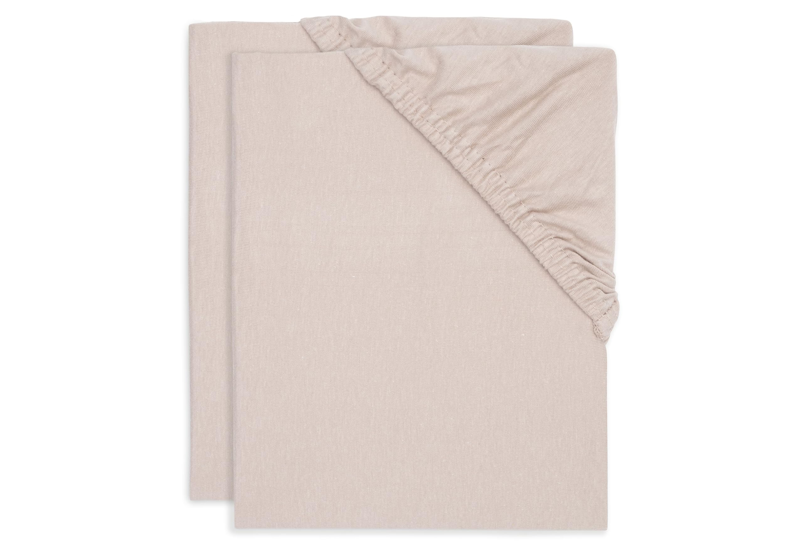 Jollein Jersey Fitted Sheet for Cradles Wild Rose Pack of 2 40/50 x 80/90 cm 100% Cotton Fitted Sheet Dusky Pink