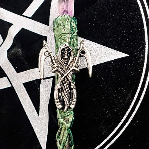 Miniatura 2 de Rileryan Varita mágica de cristal de amatista hecha a mano varita de hada varita de mago para cosplay varita mágica para brujas y magos A