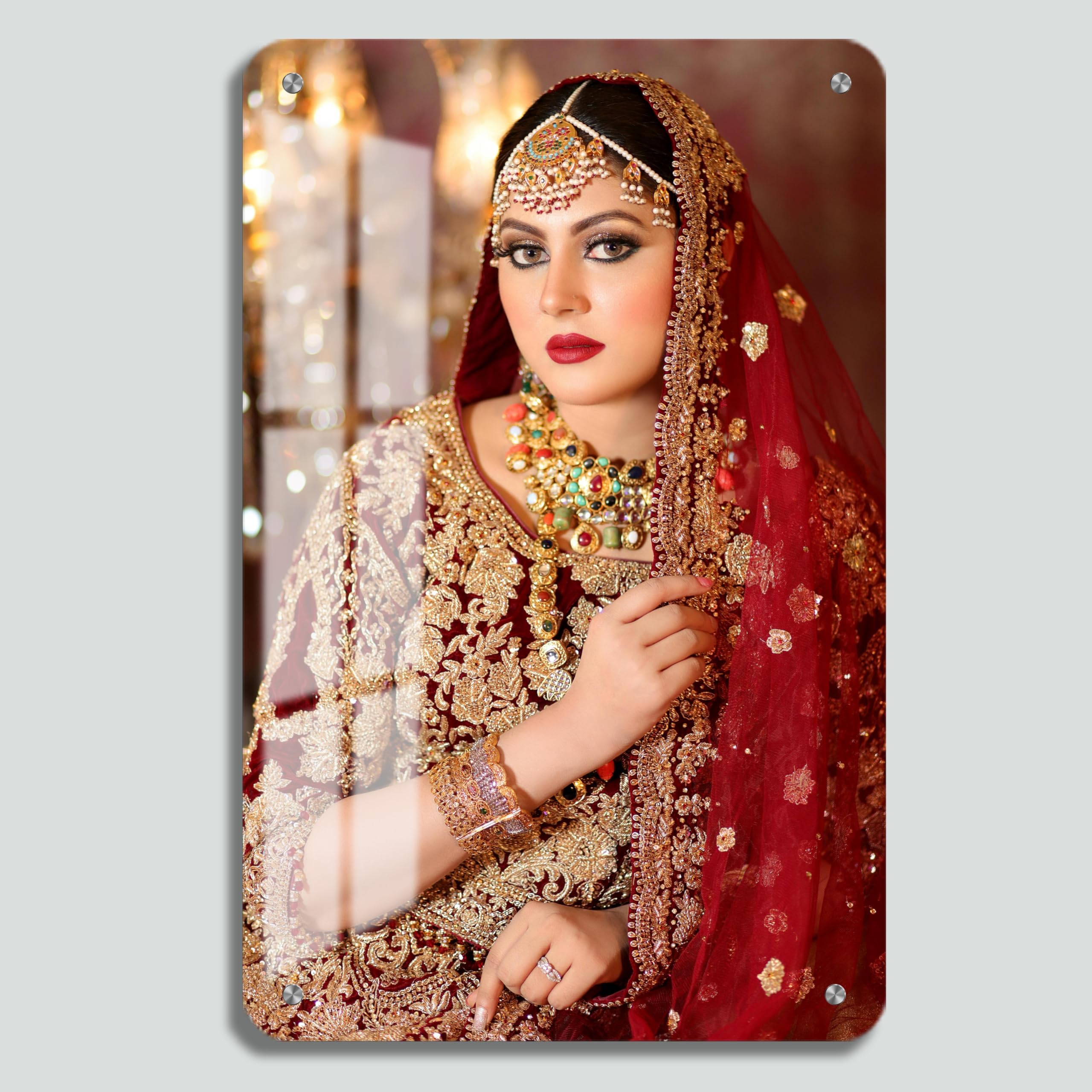 Personalized Waterproof UV Printing Acrylic 5mm Photo | Frameless Picture | Customised Gift For Wedding, Birthday, Anniversary, Special Moment (Vertical, 36X60 Inches)