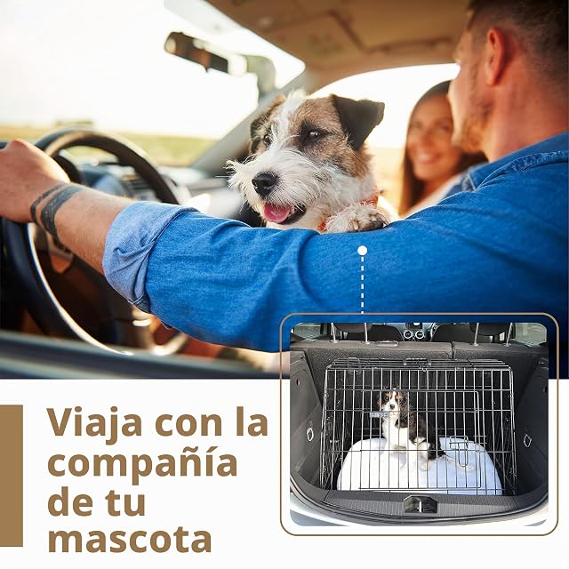 Foto 7 de 7 de Ellie-Bo - Jaula corral plegable para perros pequeños a grandes, portátil, antimordiscos y con bandeja…