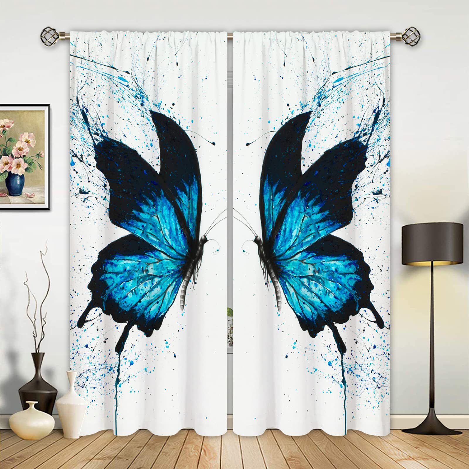 Amazon カーテン 遮光 白い蝶 ポリエステル素材子供用遮光カーテン寝室断熱カーテン3dパターンのホーム装飾カーテンアートプリントカーテン2ピースセットサイズ 2 X 幅 100 Cm X 丈 135 Cm カーテン オンライン通販 Amazon カーテン 遮光 白い蝶 ポリエステル素材子供用遮光カーテン寝室断熱カーテン3dパターンのホーム装飾カーテンアートプリントカーテン2ピースセットサイズ 2 X 幅 100 Cm X 丈 135 Cm カーテン オンライン通販