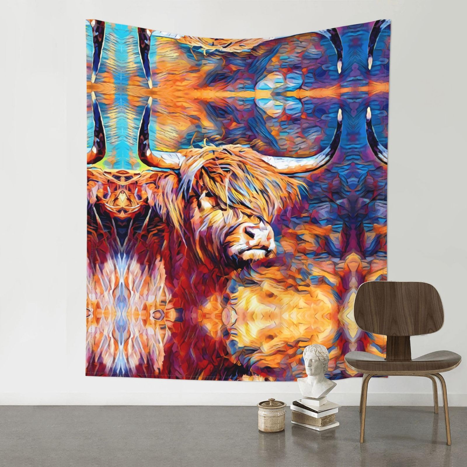 YYHWHJDE Cow Prints Wall Tapestry 60x51in - Boho Dorm Decor Throw Blanket - Beach Picnic Blanket - Versatile Home Accent