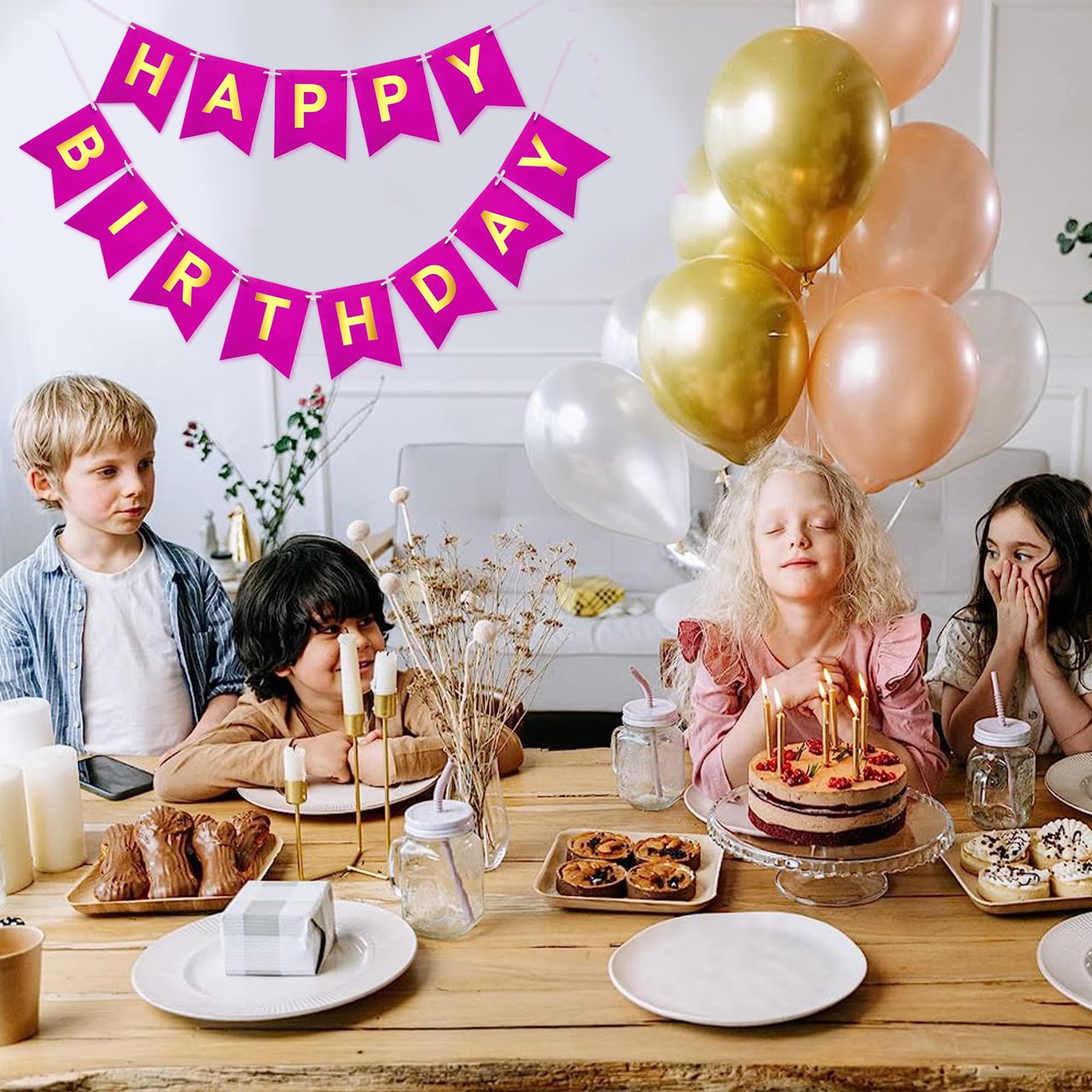Amscan International Oh So Fabulous - Festone per Compleanno, con Scritta Happy Birthday