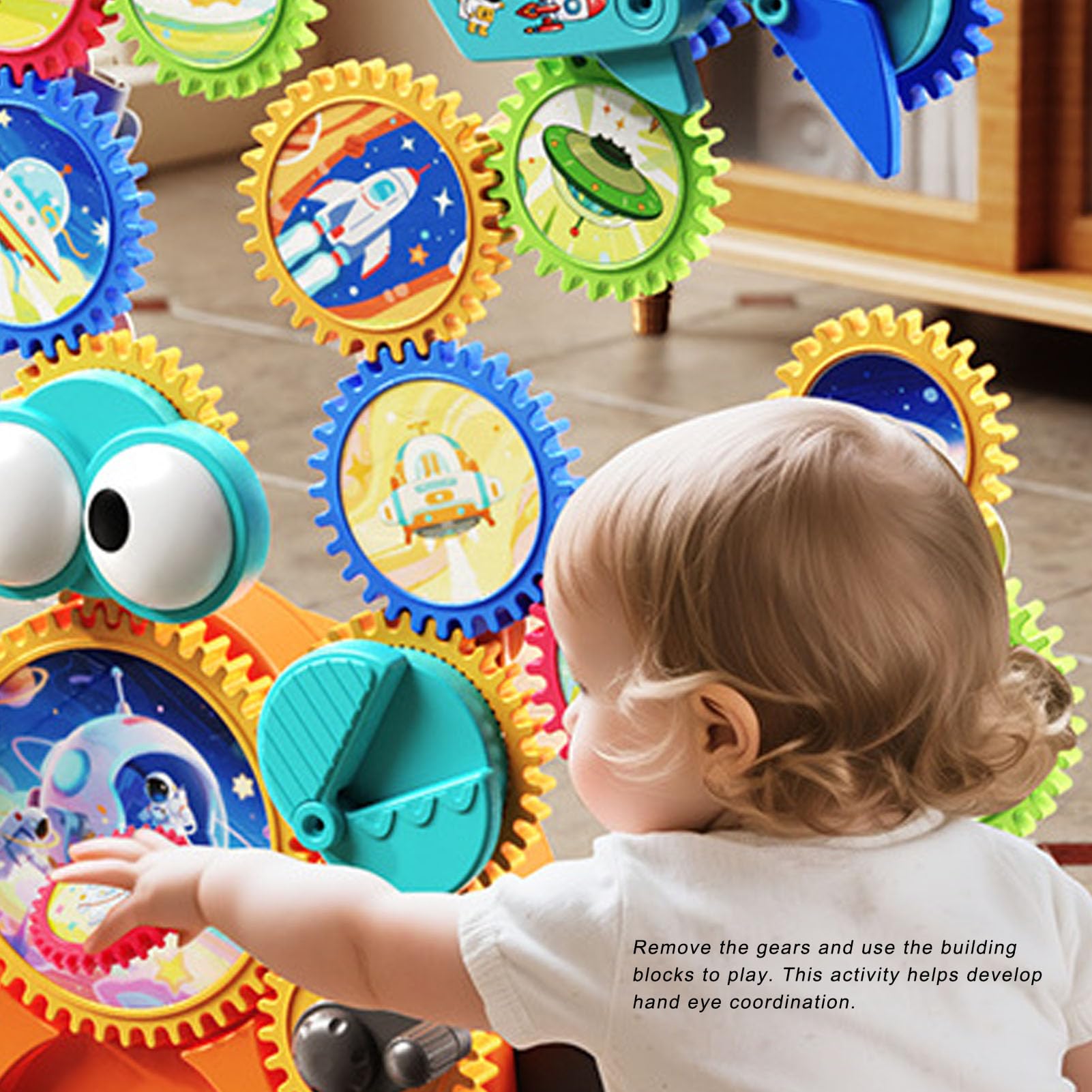 Colorido Engranaje Eléctrico Entrelazado Construcción Stem Juguete Juego de Bloques de Construcción Educativos para Niños de 3 a 6 Años Material Plástico
