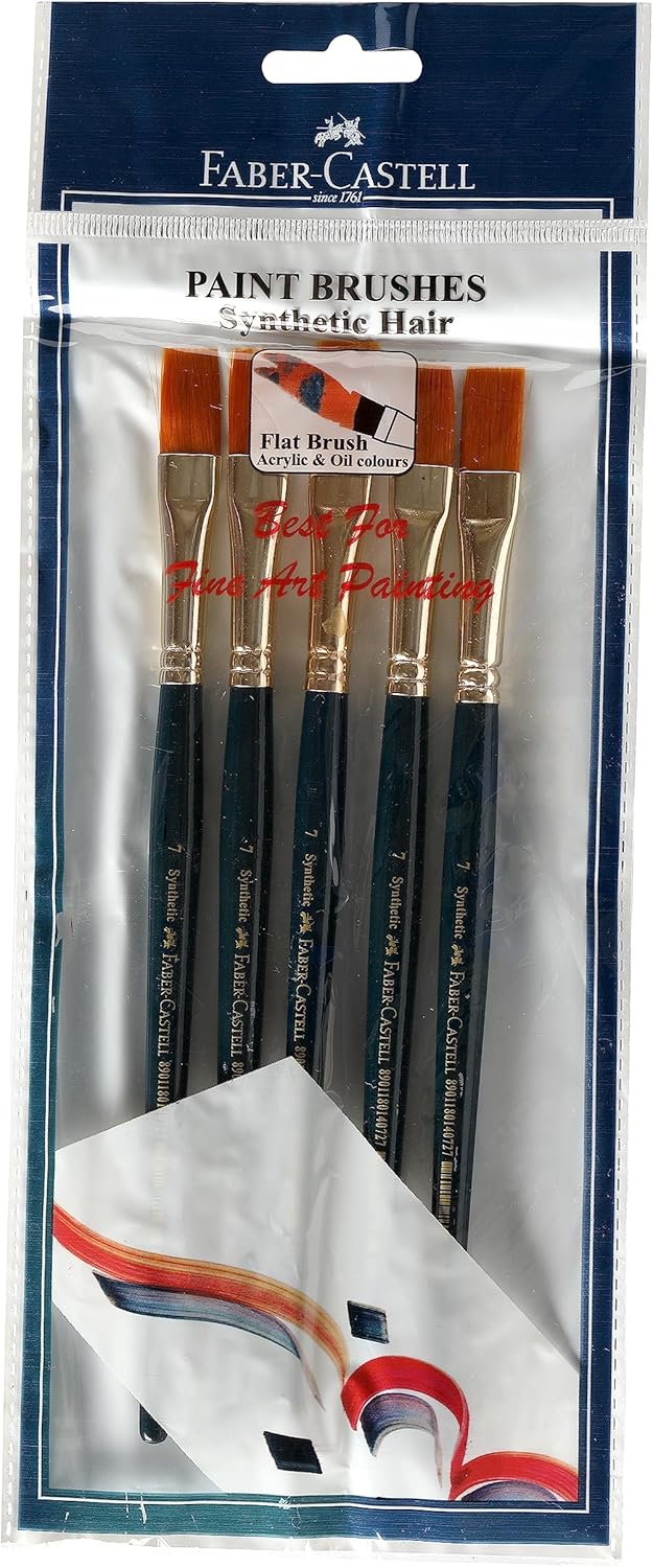 Faber-Castell Paint Brush - Synth Hair Flat Size 7 PCK-05