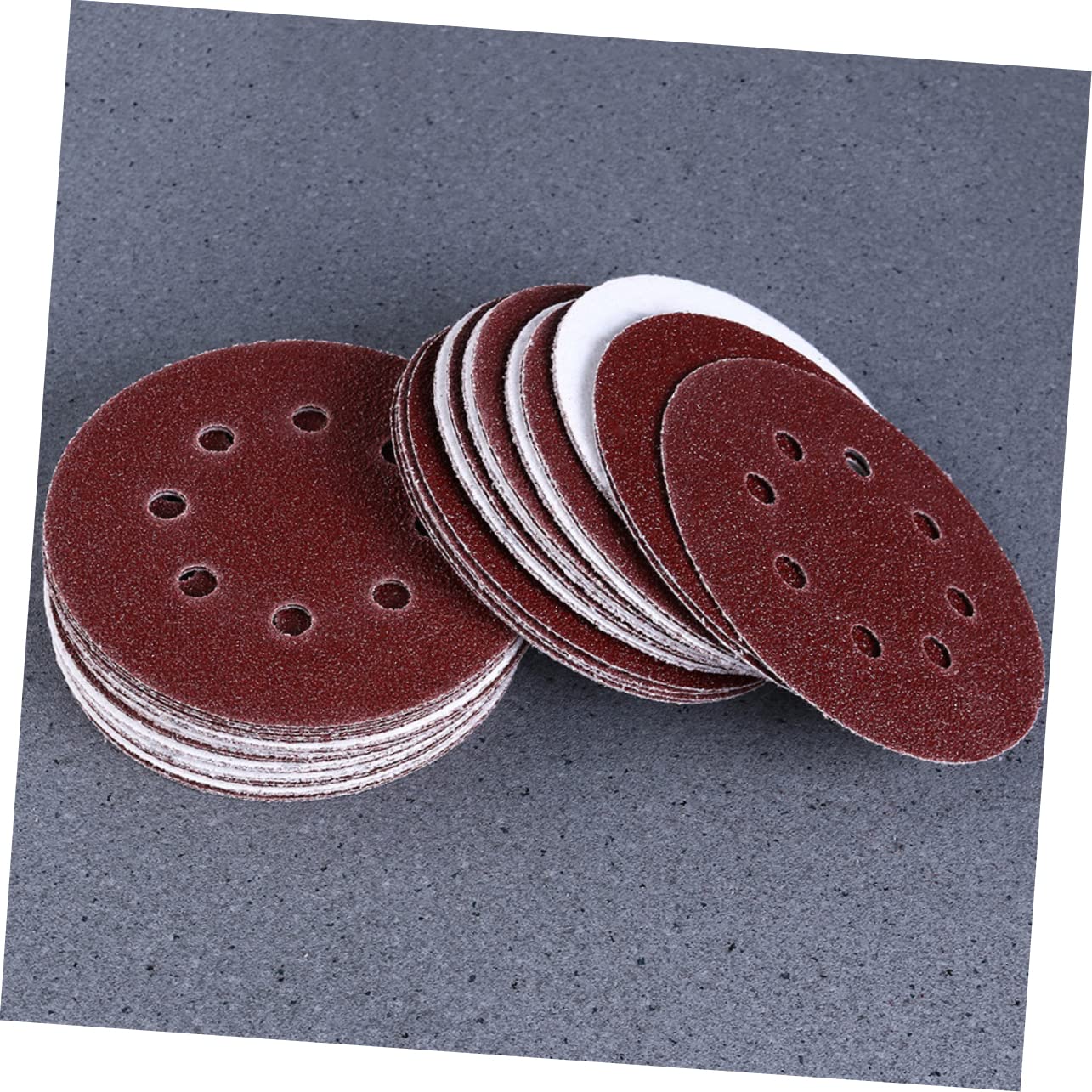 ULTECHNOVO 5 Inch Flocked Sandpaper Discs 25 Pack 120 Grit Sanding Pads Hook and Loop Attachment Multi-use Sanding Discs