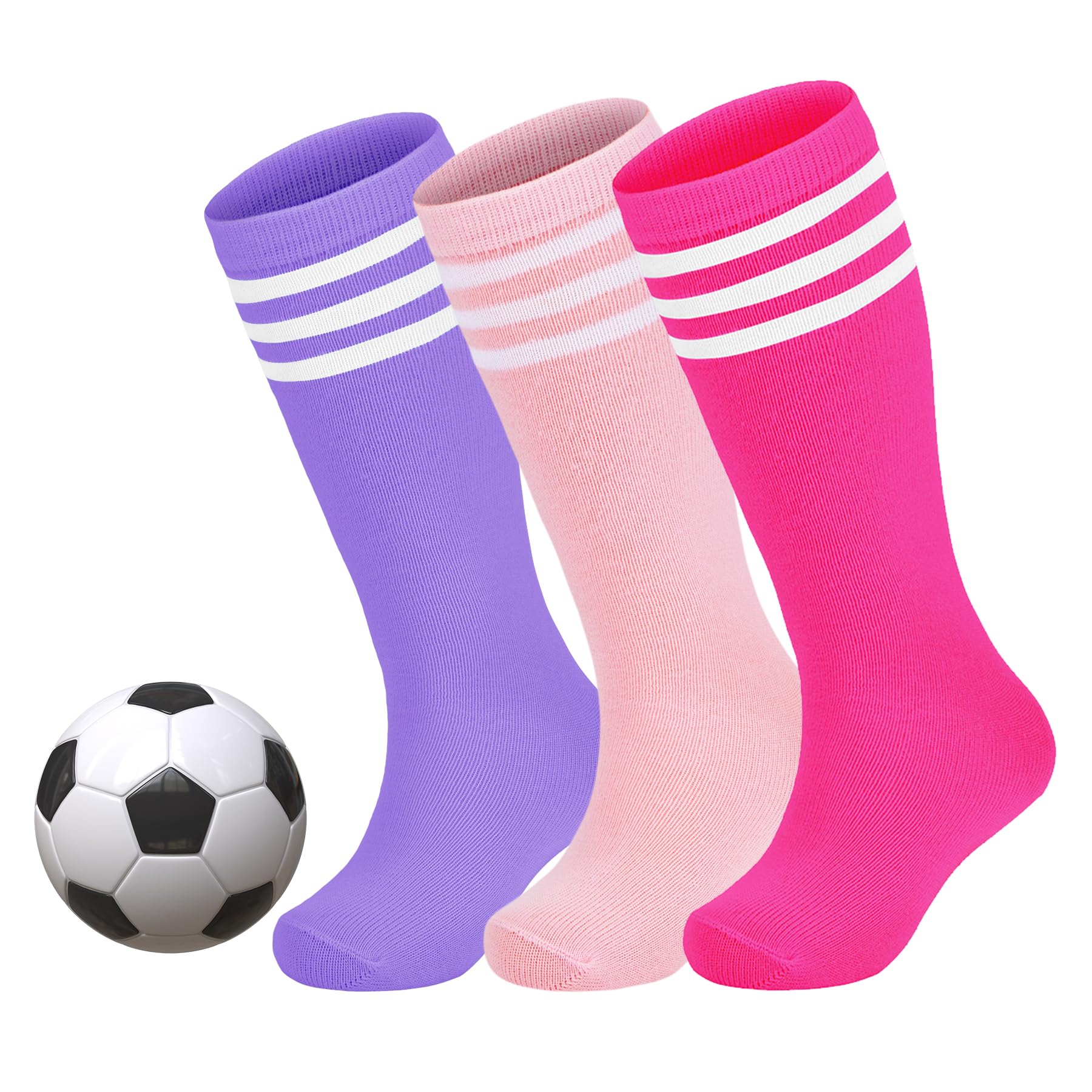 Zando Toddler Soccer Socks Breathable Athletic Socks for Boys & Girls