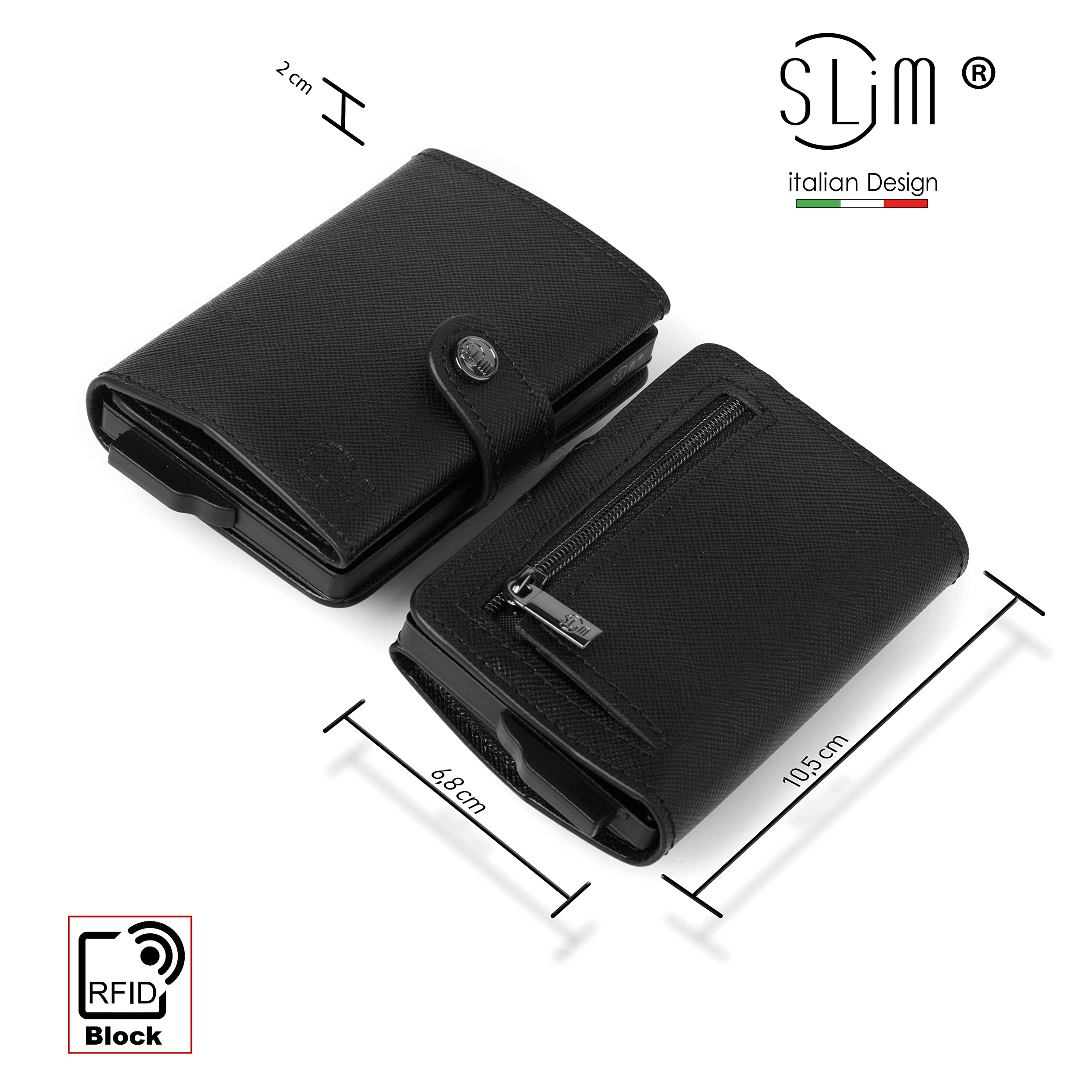 SLim Porta Carte di Credito Schermato Portafoglio Uomo Rfid Portatessere Anticlonazione Donna Portacarte Uomo