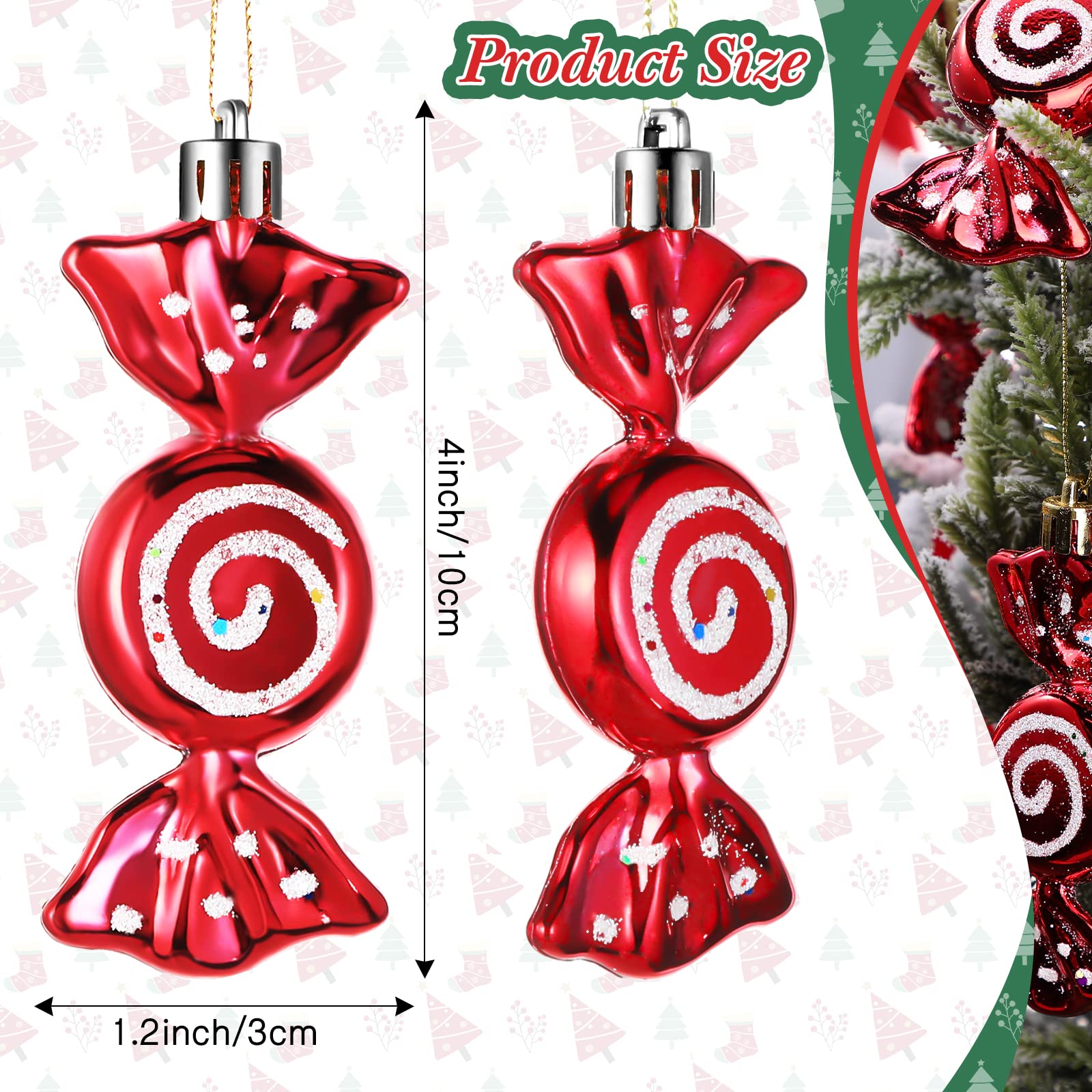 新商品⭐ クリスマス 飾り オーナメント 12個 ツリー キャンディコーン Amazon.co.jp: Threan 12ピース クリスマスキャンディオーナメント