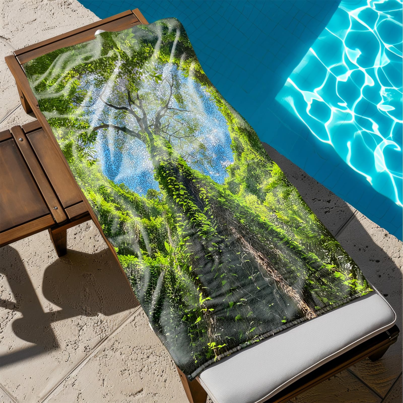 Générique Serviette de Plage 100X200 Arbre De Vigne Vert