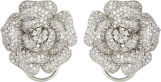 Auraa Trends Rhodium Plated American Diamond Zircon Earring Set For women and Girls AT-360