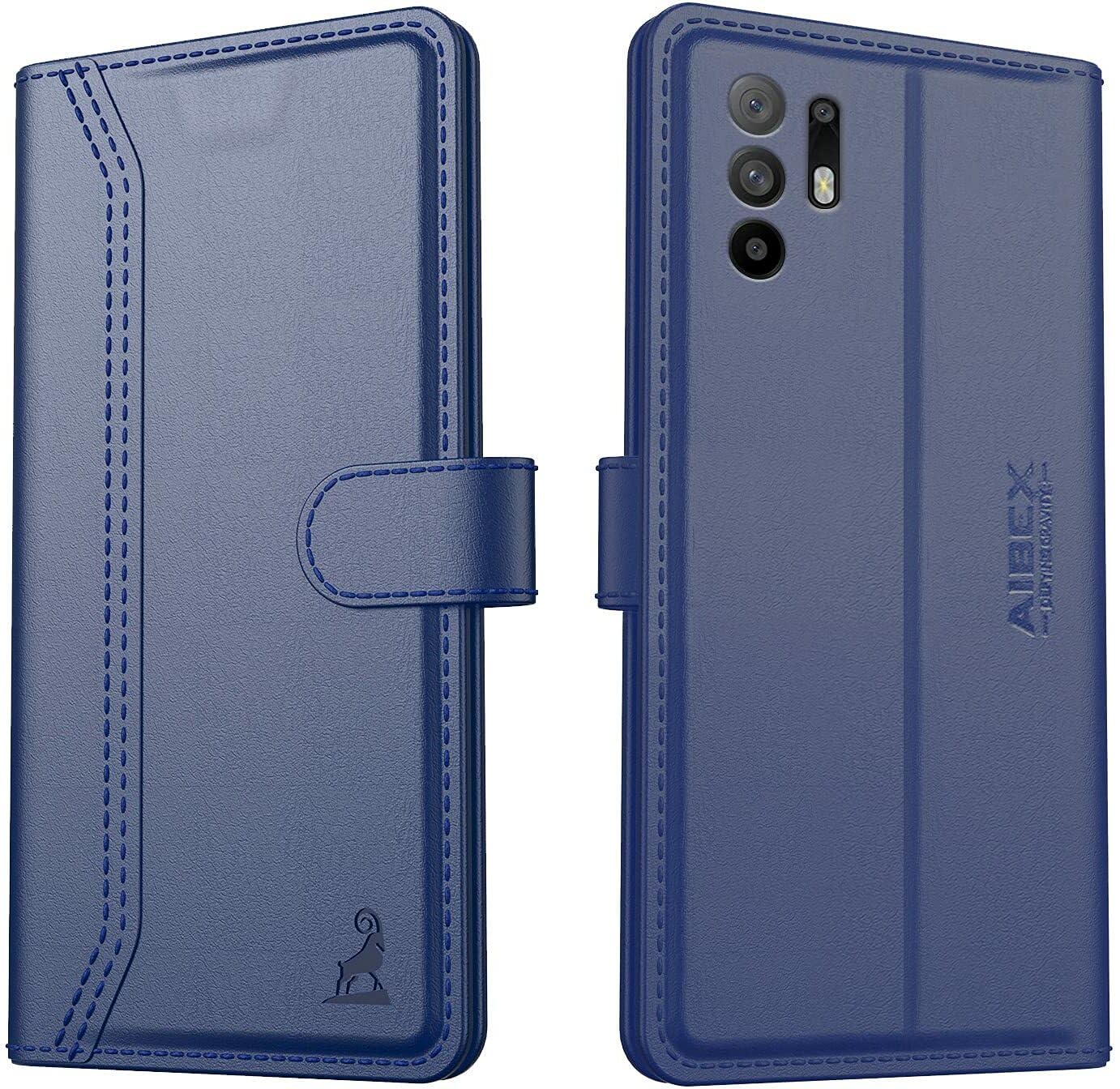 AIBEX ® Oppo F19 Pro Plus 5G Flip Cover Leather Finish | Inside TPU with Card Pockets | Wallet Stand | Complete Protection Flip Case Blue (B09H7DRFD7) Amazon Price History, Amazon Price Tracker