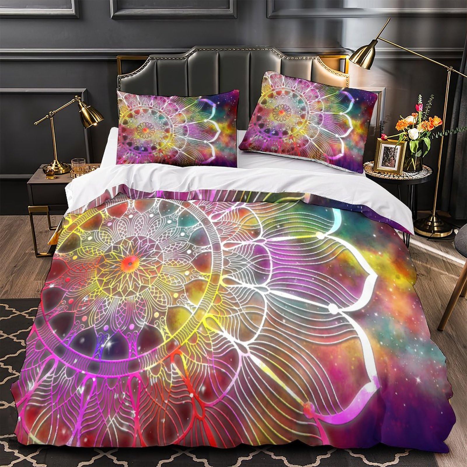 Housse de couette mandala super douce résout le problème des parures de lit rêches