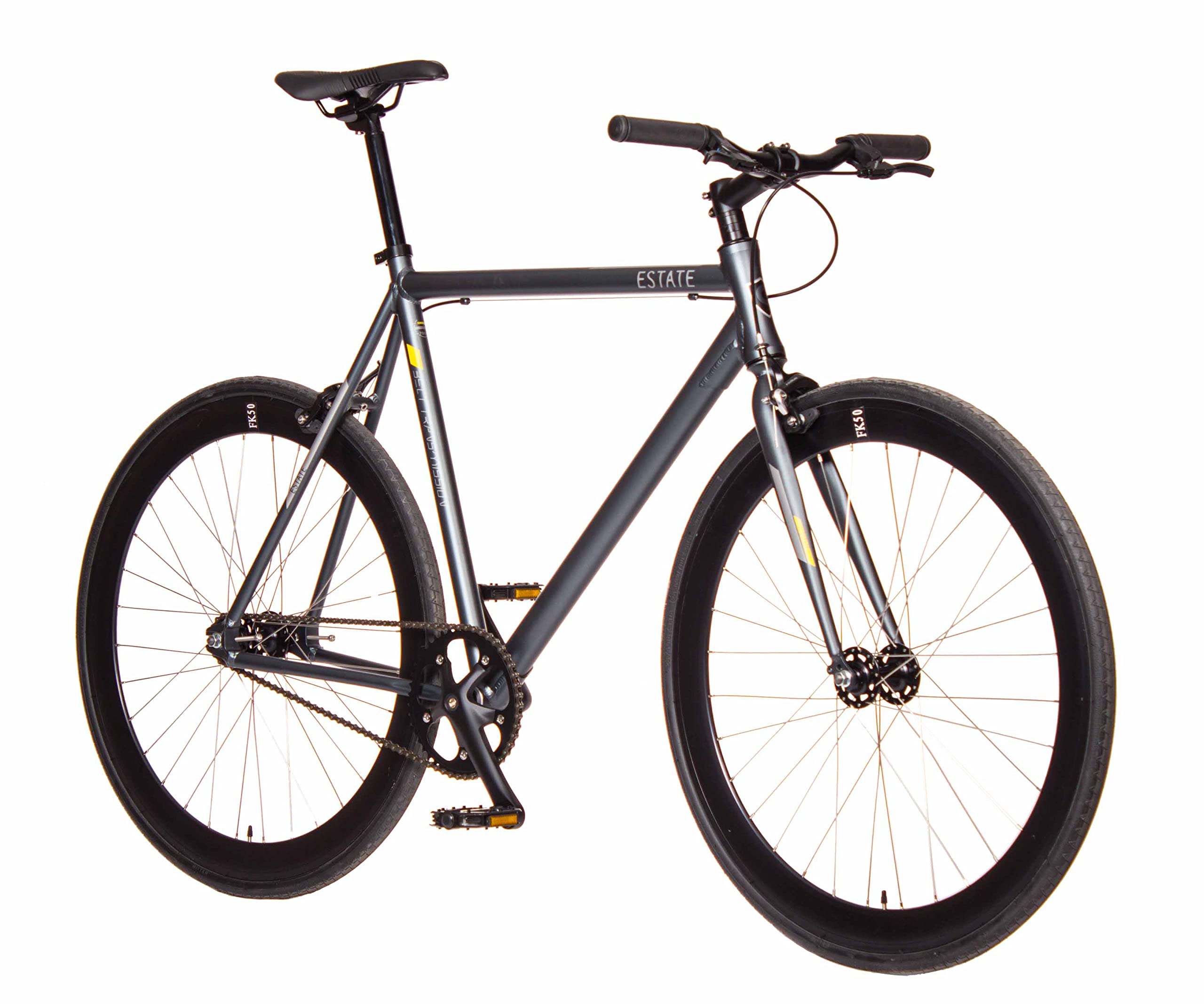 Bicicleta Fixie/Single Crest Estate Gris Aluminio, tamaño XS - XXL