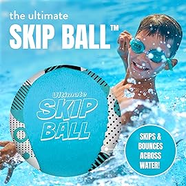 Activ Life 2 Pack Ultimate Skip Ball, Summer Toy for Kids, Beach Games, Birthday Gifts for Teens, Adult and Family, Swimming Pool Diving Toys Water Balls (Blue Spots)