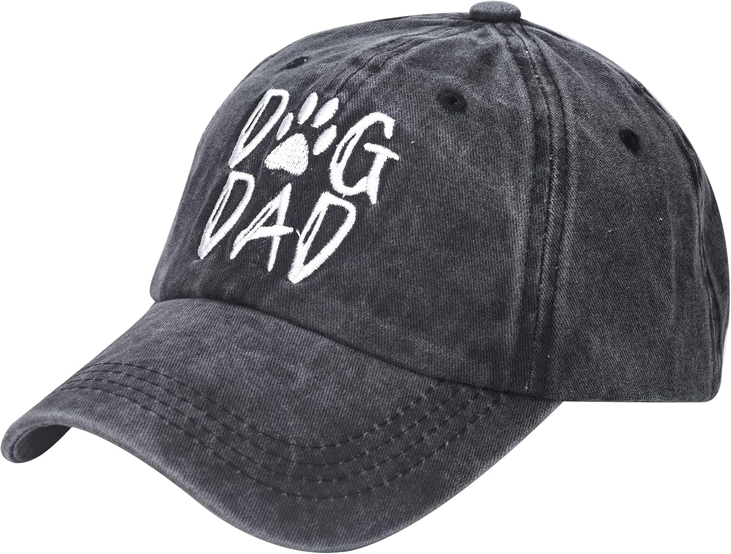 Waldeal Men's Dog Dad Washed Adjustable Baseball Cap Dog Lover Hat