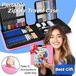 106 PCS Drawing Kit Sketching Pencils Set, Pro Drawing Pencils with 3-Color Sketchbook, Coloring Book, Colored Watercolor Graphite Charcoal & Metallic Pencils, Art Supplies for Beginners Professionals Hobbyists