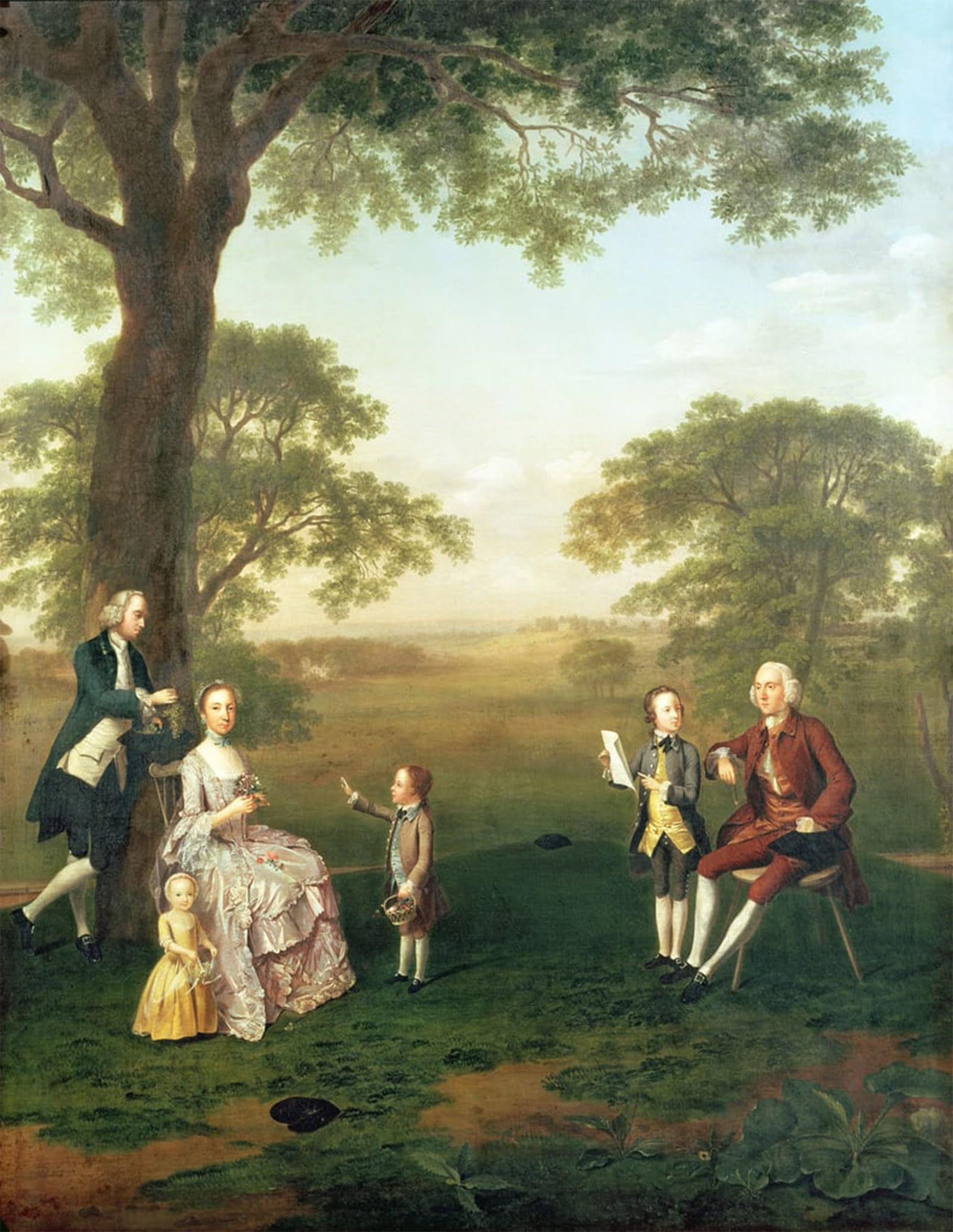 SERENDIPITP Abstract Painting Mural Print Picture Wall Decor Painting Famous Painting by Arthur Devis Vintage Wall Artwork for Home Decor 60x90cm