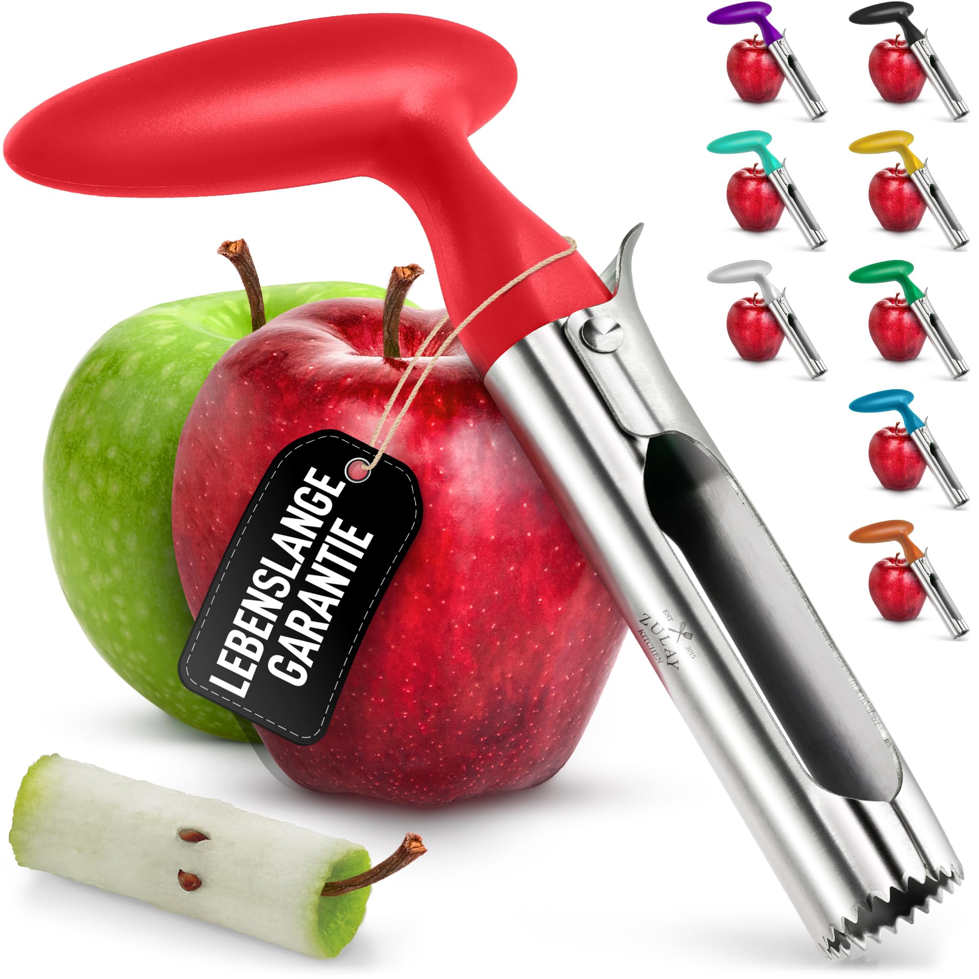 Zulay Kitchen Premium Apfelentkerner - Durable Apfelentkerner Remover aus Edelstahl, Apfelausstecher für birnen, paprika, fuji, honeycrisp, gala & pink lady äpfel - Edelstahl Apfelausstecher