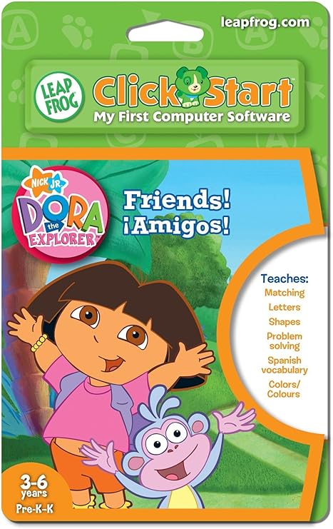 LeapFrog ClickStart Game: Dora the Explorer Friends! ¡Amigos! : Amazon ...