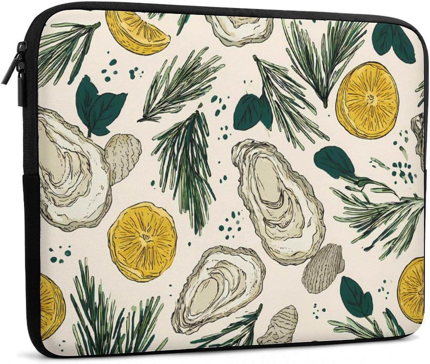 Oysters Shells Lemon Rosemary Laptop Case Sleeve Computer Tablet Bag image 5