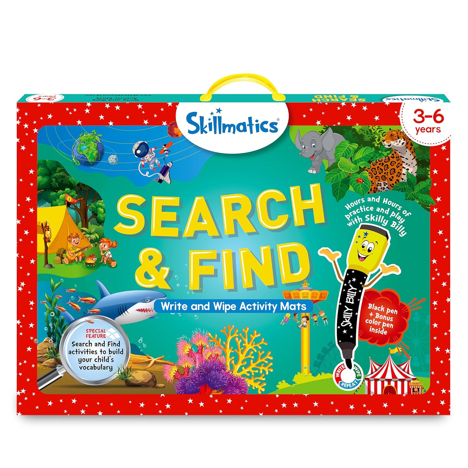 Skillmatics Search and Find Educational Activity – Reusable Preschool Learning Games, Perfect for Toddlers & Kids Who Love Toys, Arts & Crafts, Builds Vocabulary, Gifts for Ages 3, 4, 5, 6