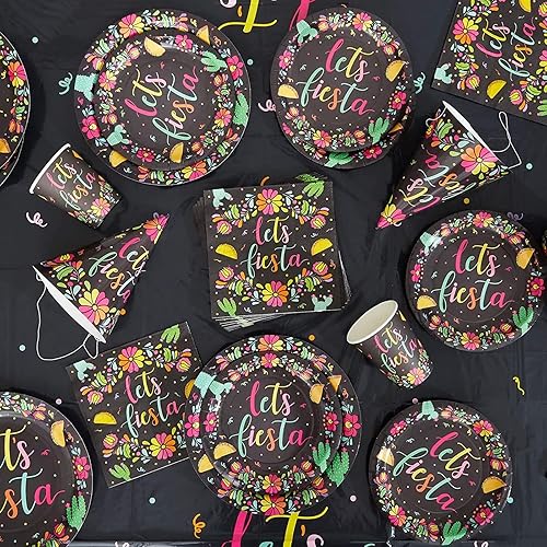 Miniatura 3 de Sparkle and Bash Servilletas de fiesta – Servilletas de tacos y decoración de fiesta – Suministros desechables para cena de fiesta mexicana –