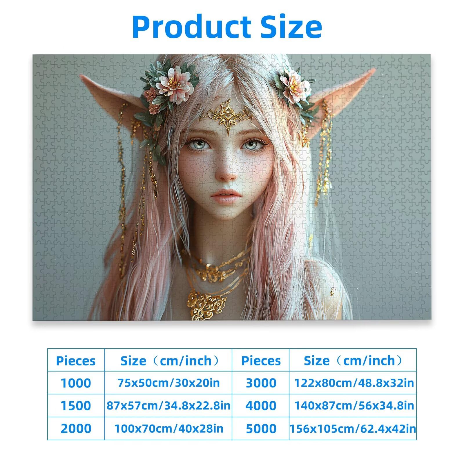 Puzzle Elfe 3000 Pièces Adultes, Puzzle 3000 Pièces pour Adultes et Enfants à Partir de 14 Ans, Anime Puzzles Bois de Qualité Supérieure avec Une Boîte d'emballage Exquise, Cadeau Femme/Homme, -1623