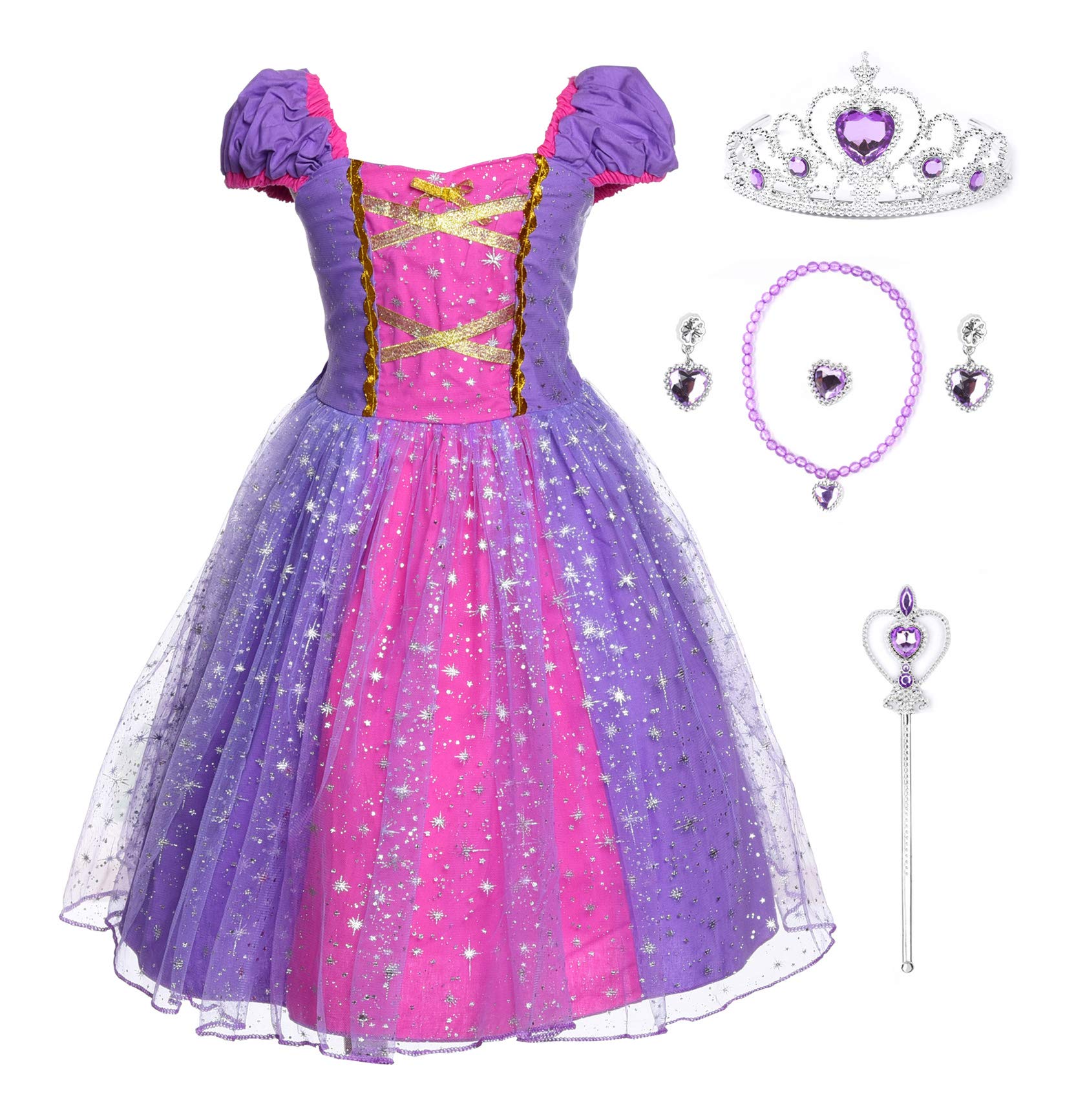 JerrisApparel Girl Princess Costume Dress for Birthday Party