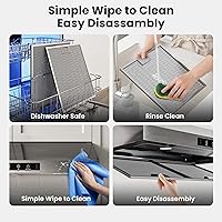 Vista 8 de VIKIO HOME 30 Inch Under Cabinet Range Hood, 900CFM Fast Venting Ducted, Kitchen Hood With 3 Speed Gesture Sensing & Touch Control, Stainless Steel